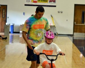 Zach volunteering.