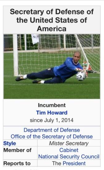 Tim Howard in goal